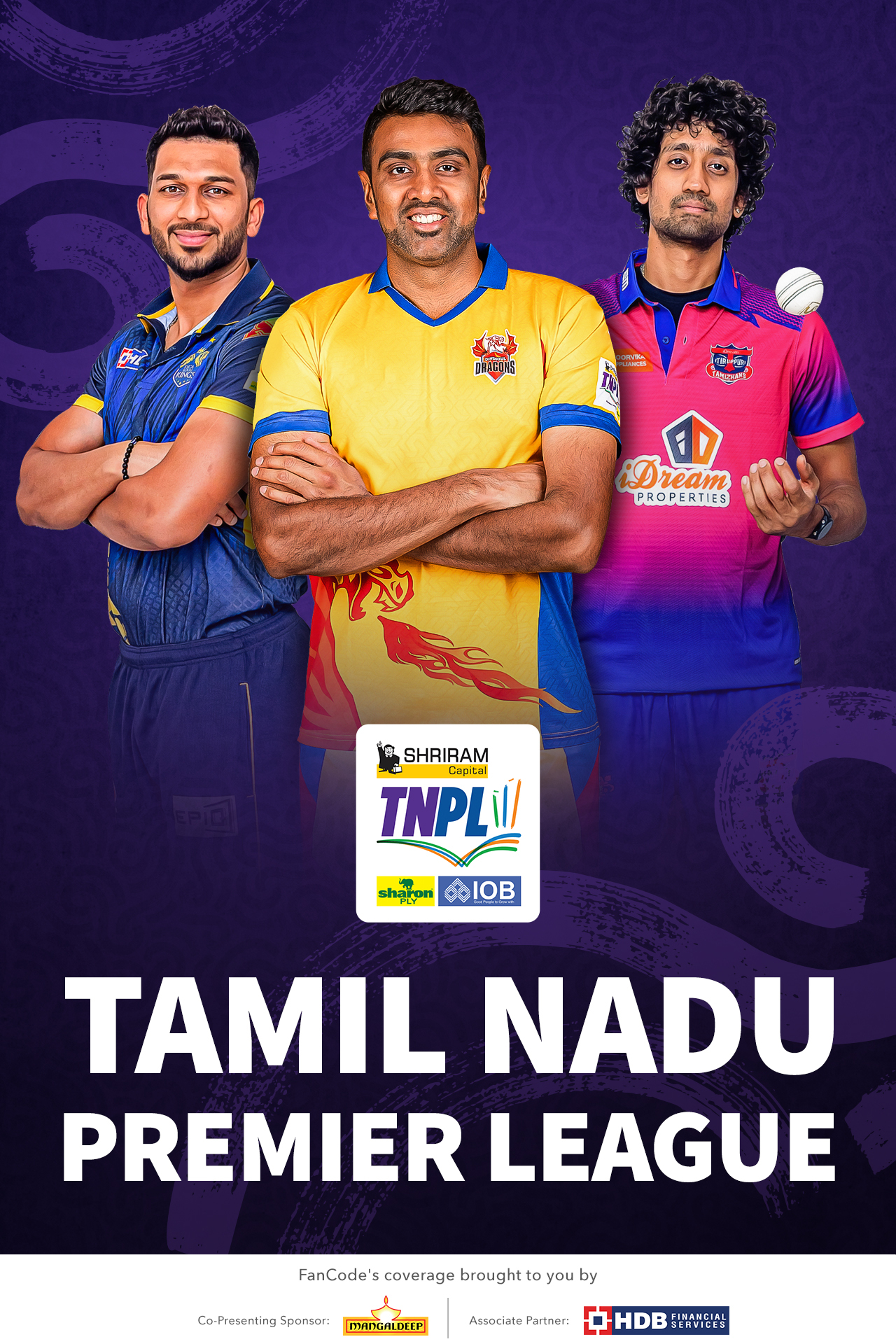 Shriram capital tnpl cricket vertical banner