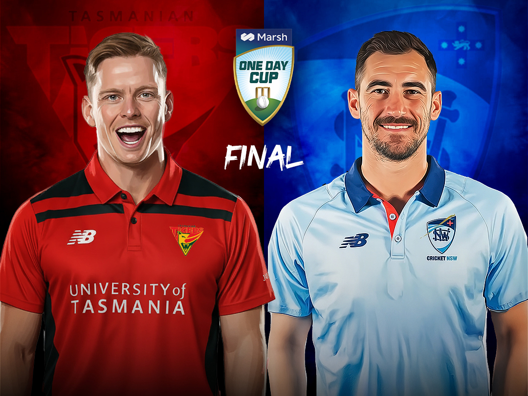 Final of one day cup, 2025-26: tasmania vs new south wales banner