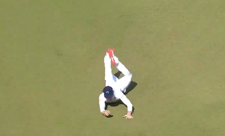 Full-Stretch Magic! Tector pulled off a cracking catch