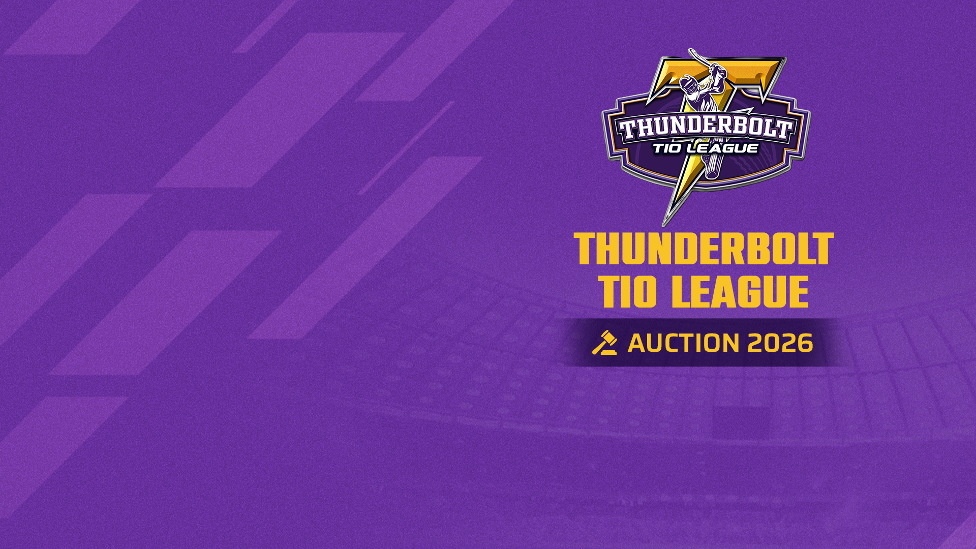 Thunderbolt t10 league auction 2026 live events banner