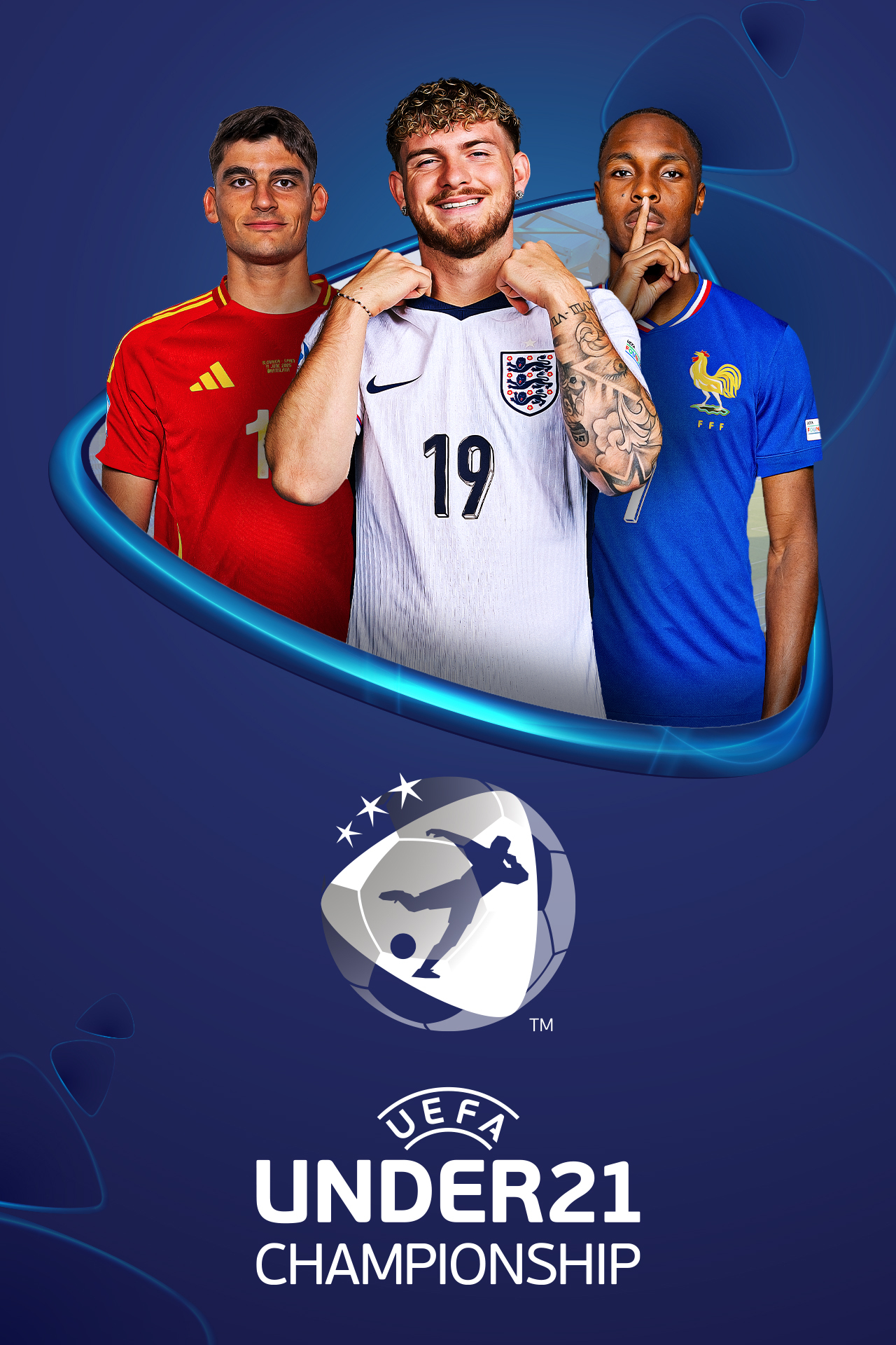 Uefa european under-21 championship football vertical banner