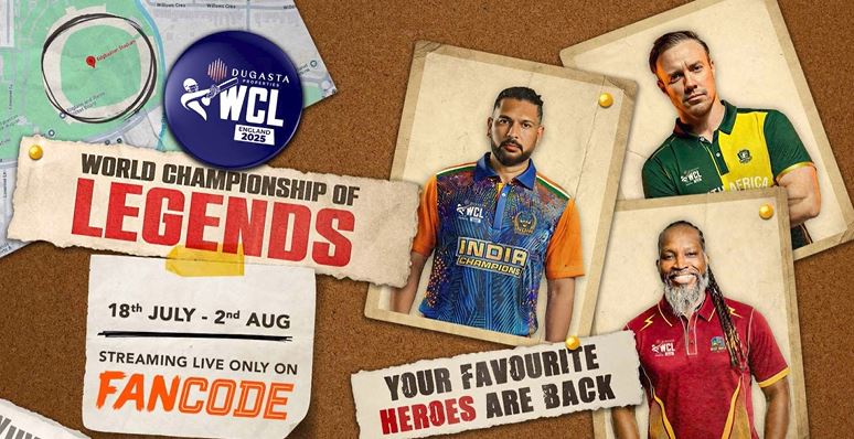 World Championship of Legends 2025: Live on FanCode