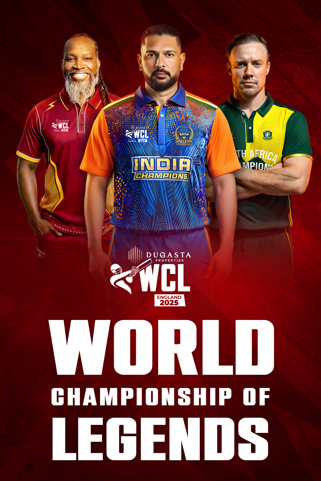 World championship of legends, 2025 cricket vertical banner