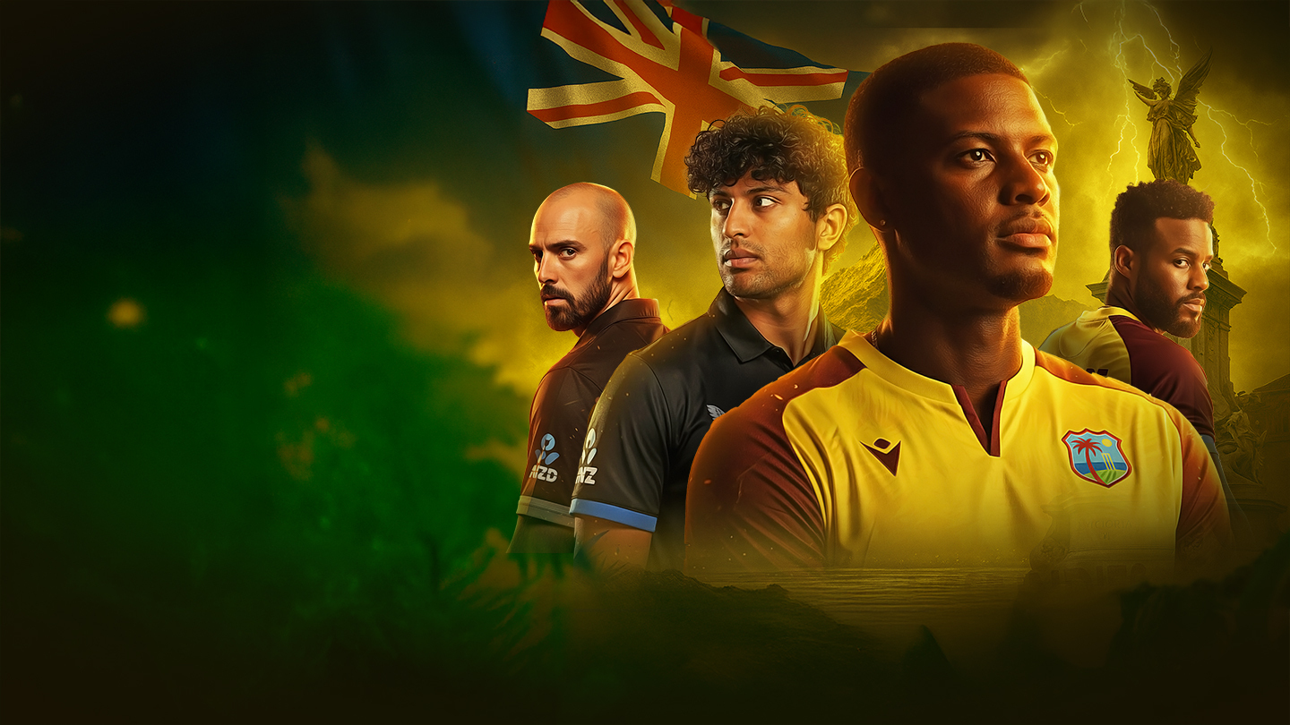 West indies tour of new zealand, 2025 cricket banner