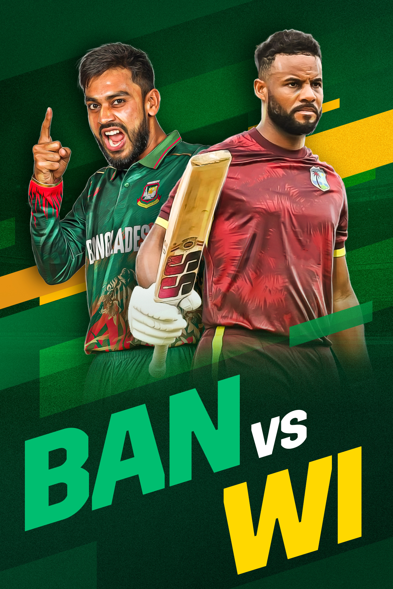 West indies tour of bangladesh, 2025 cricket vertical banner