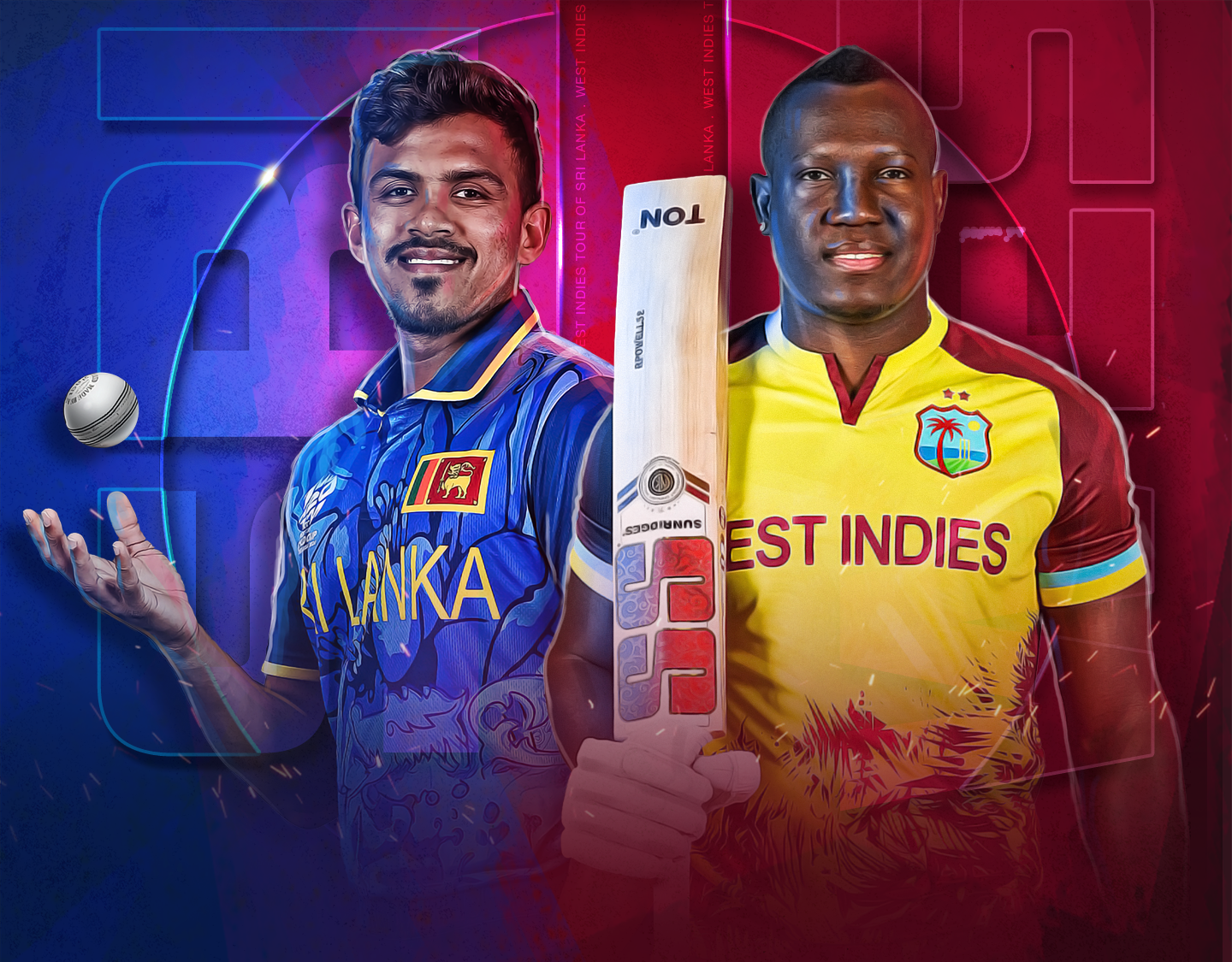 2nd t20i of west indies tour of sri lanka, 2024: sri lanka vs west indies banner