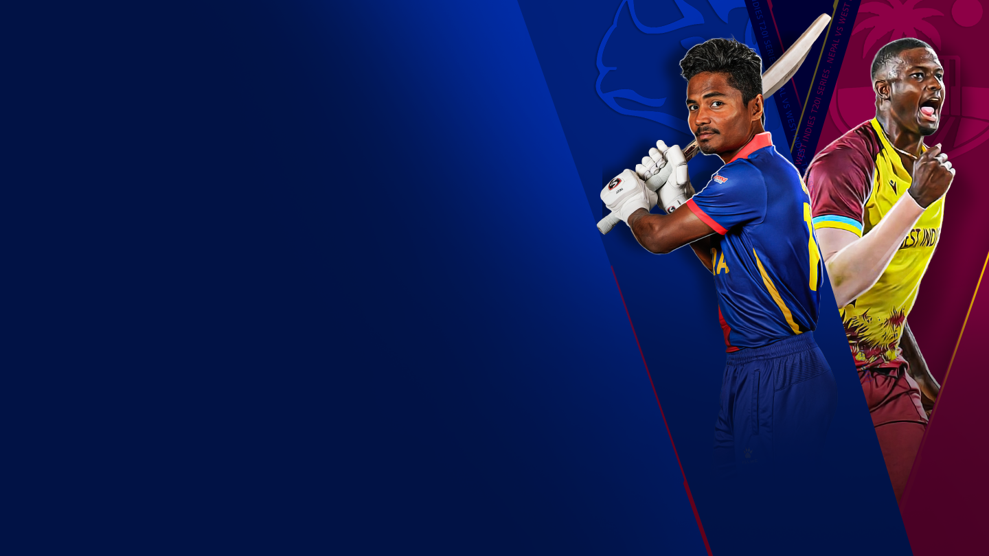 Nepal and west indies tour of uae, 2025 cricket banner