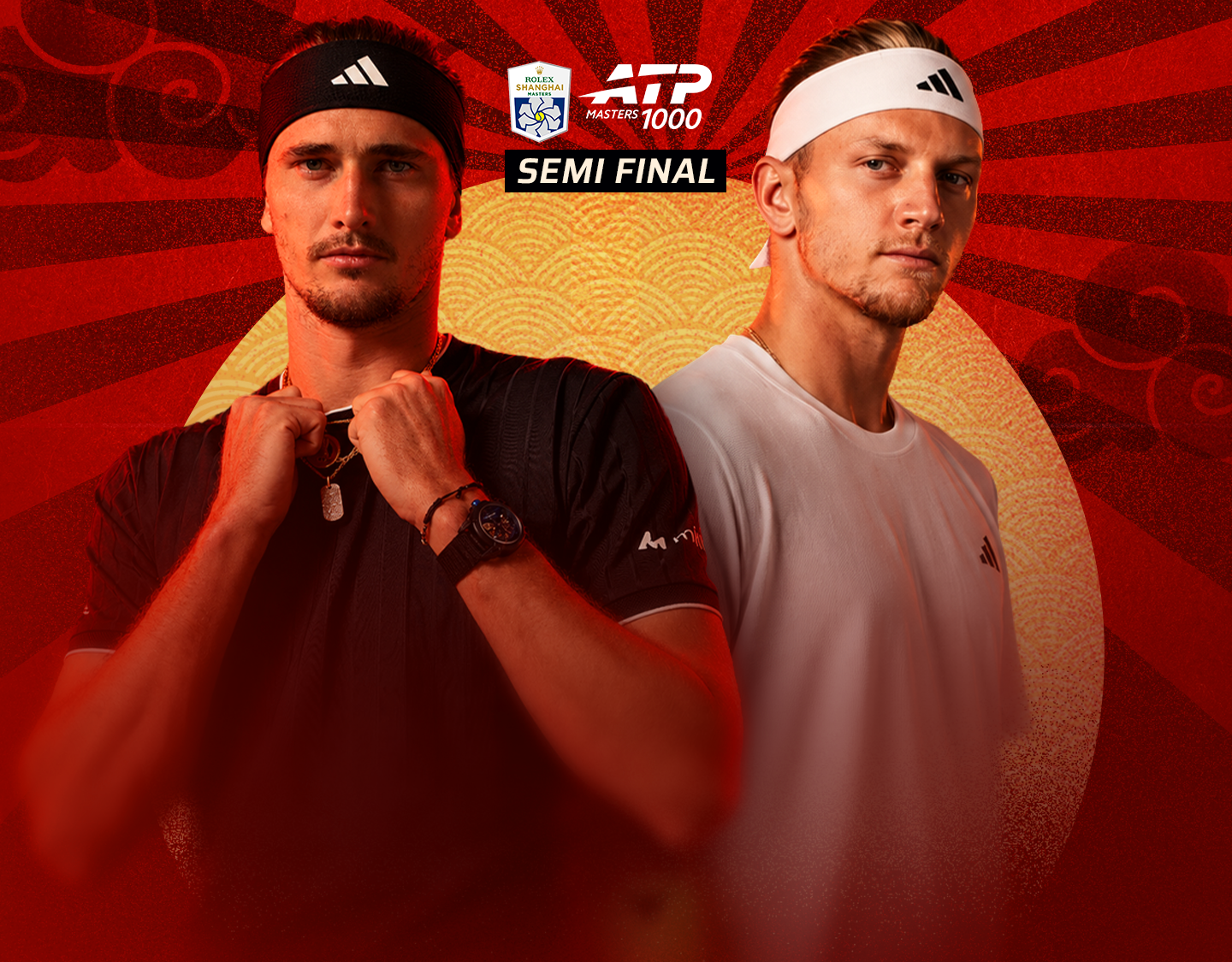 Zverev vs davidovich fokina of atp masters - rolex shanghai masters banner