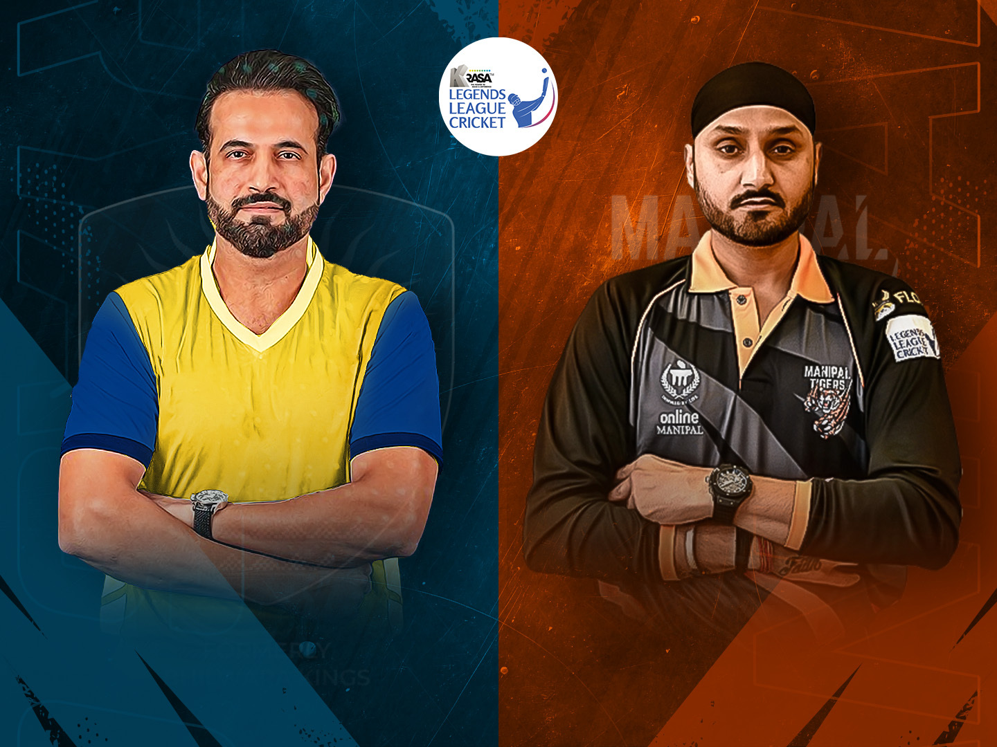 Match 1 of legends league cricket, 2024: konark suryas odisha vs manipal tigers banner