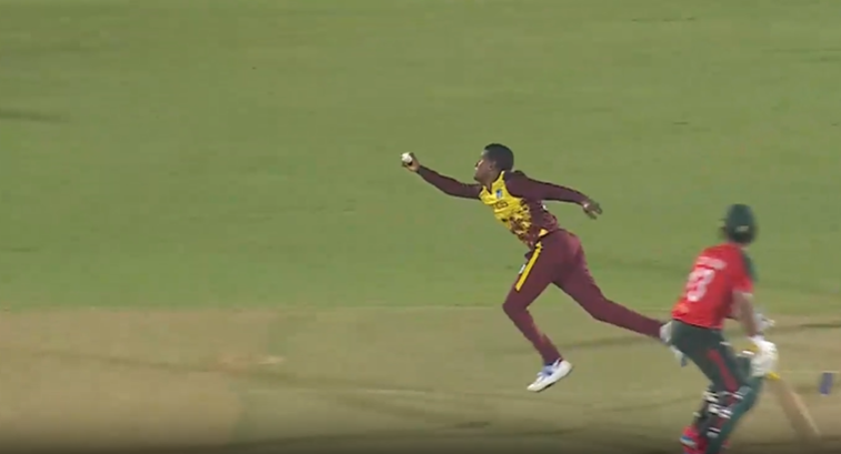 One-Hand Brilliance! Witness Akeal Hosein's unreal screamer