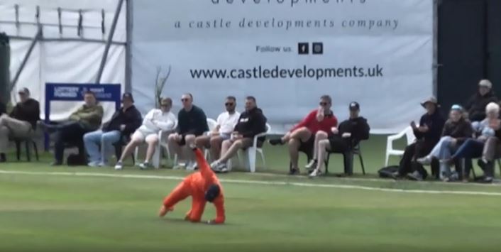 Safe Hands! Teja Nidamanuru nailed an excellent catch