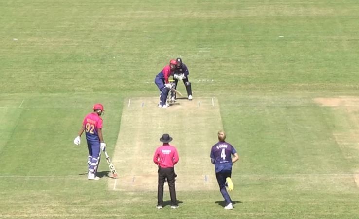 Triple Threat! Brad Currie outmuscled UAE with the ball