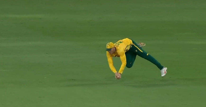 Full Stretch Magic! George Linde with an unreal diving catch