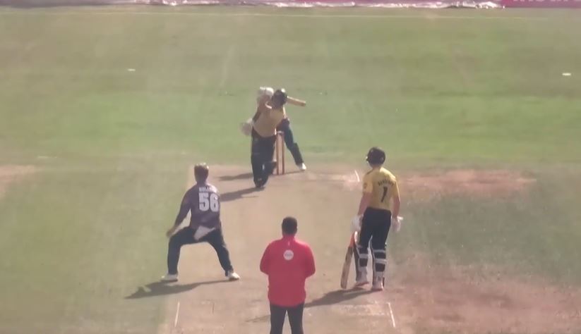 HAT-TRICK OF SIXES! Ben Charlesworth went ballistic