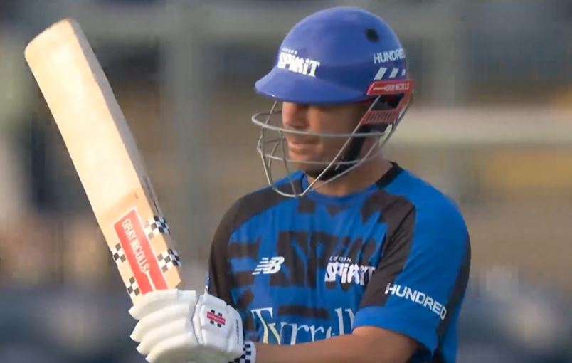 FIERY! Warner arrived in style with a blazing fifty