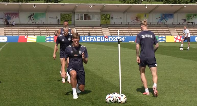 Denmark train ahead of last 16 showdown with hosts Germany