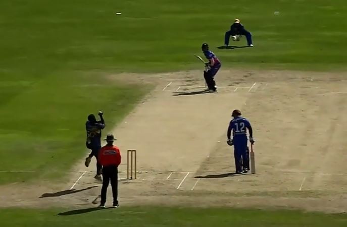 Trillions System Ltd Strikers vs Blue Devils: Rishaad Harris's 3 for 13