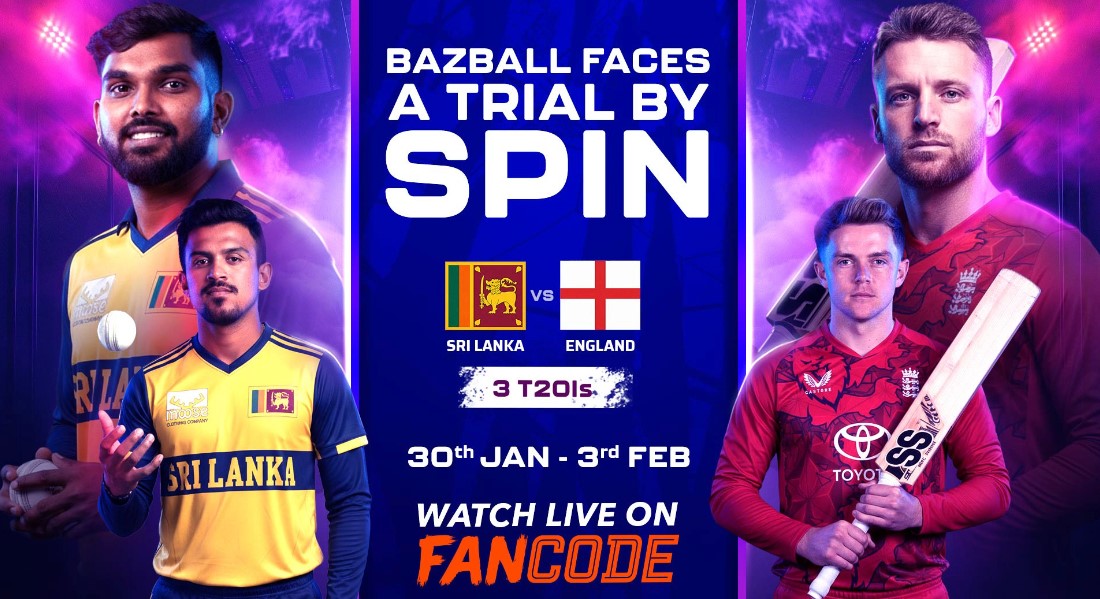 England tour of Sri Lanka 2026: Live on FanCode!