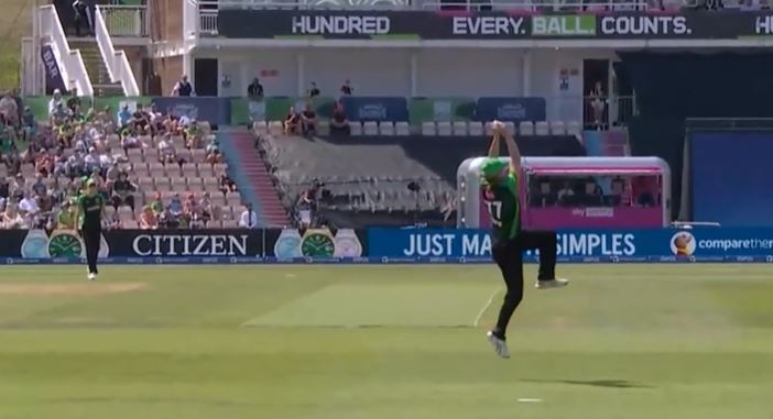 Perfectly Timed! Sophie Devine pulled off a brilliant grab