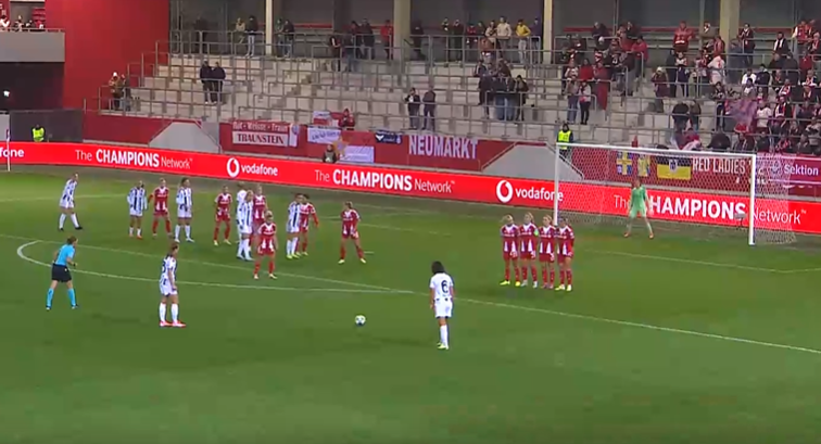 SUBLIME! Eva Schatzer's free-kick mastery dazzled the stadium