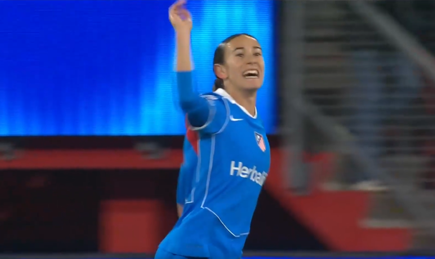 BOOM! Julia Bartel loads up and launches a belter from far out