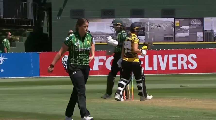 ICE-COLD SPELL! Grace Scrivens nails a wicket maiden
