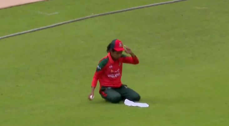 FLYING TAKE! Marufa Akter pulls off a screamer to dismiss Harshitha