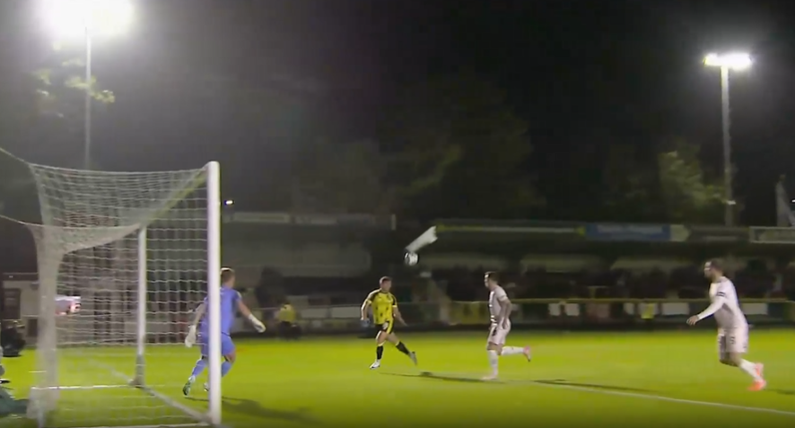 Booming Finish! Jack Muldoon buried a bullet header