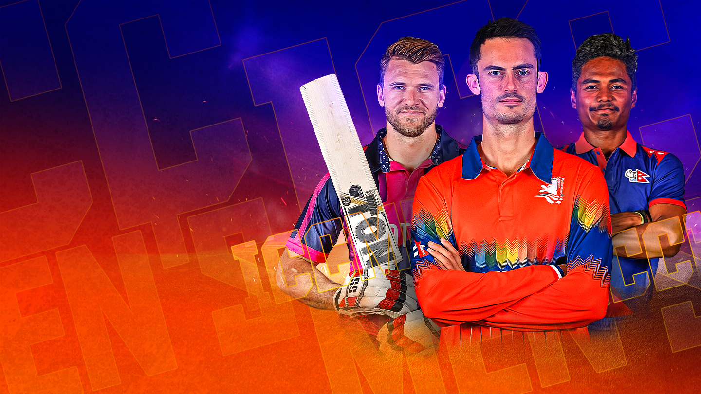 Icc cwc league 2, 2023-27 cricket banner