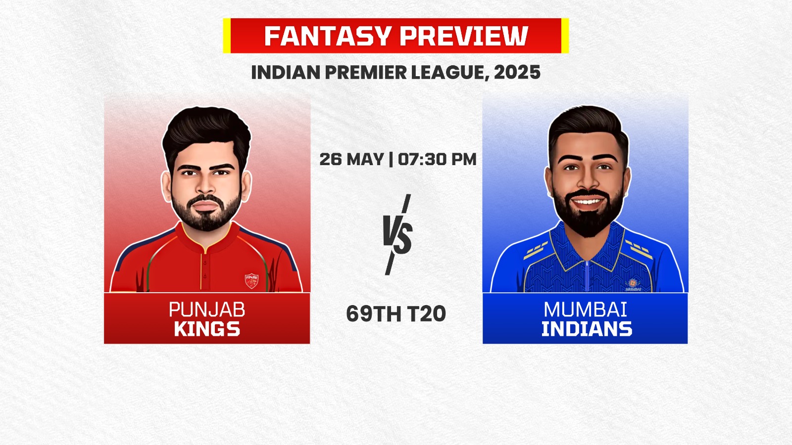 Match 69: Punjab Kings vs Mumbai Indians | Fantasy Preview