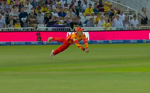 GRAVITY-DEFYING! Jacob Bethell's stunning dive catch to dismiss Powell