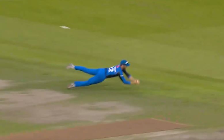 FLYING CATCH! Williamson soared for a screamer