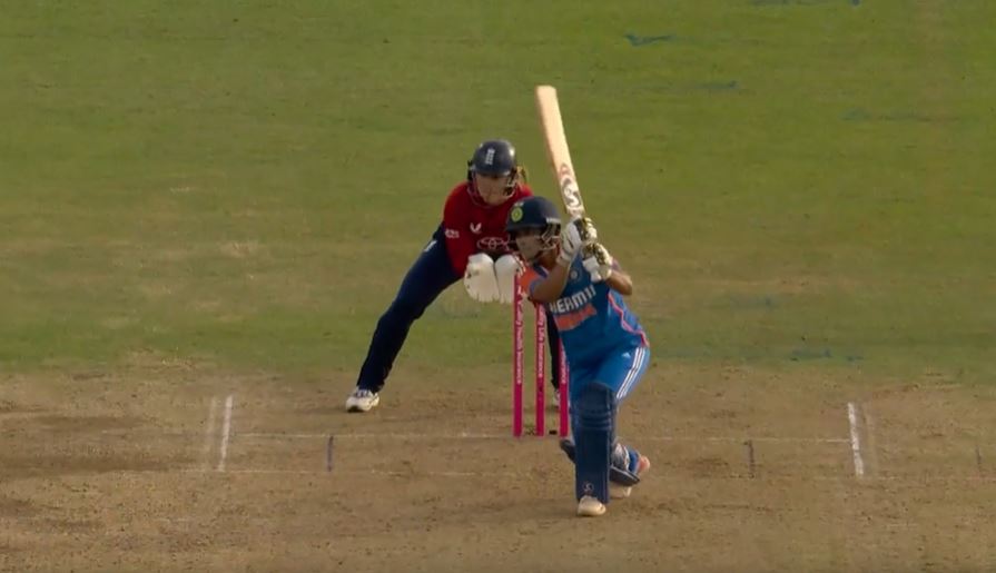 BOUNDARY FINISH! Amanjot Kaur blazed to her first T20I fifty