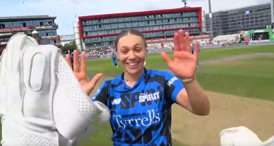 WOWZA! Keeper-cam caught the first strike of the match