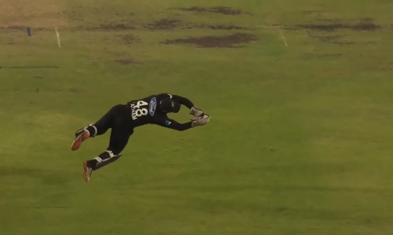 AIRBORNE! Latham takes flight to grab a screamer