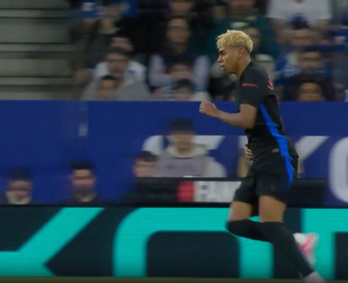 GOLAZO! Yamal channelled his inner Beckham to bend in a beauty