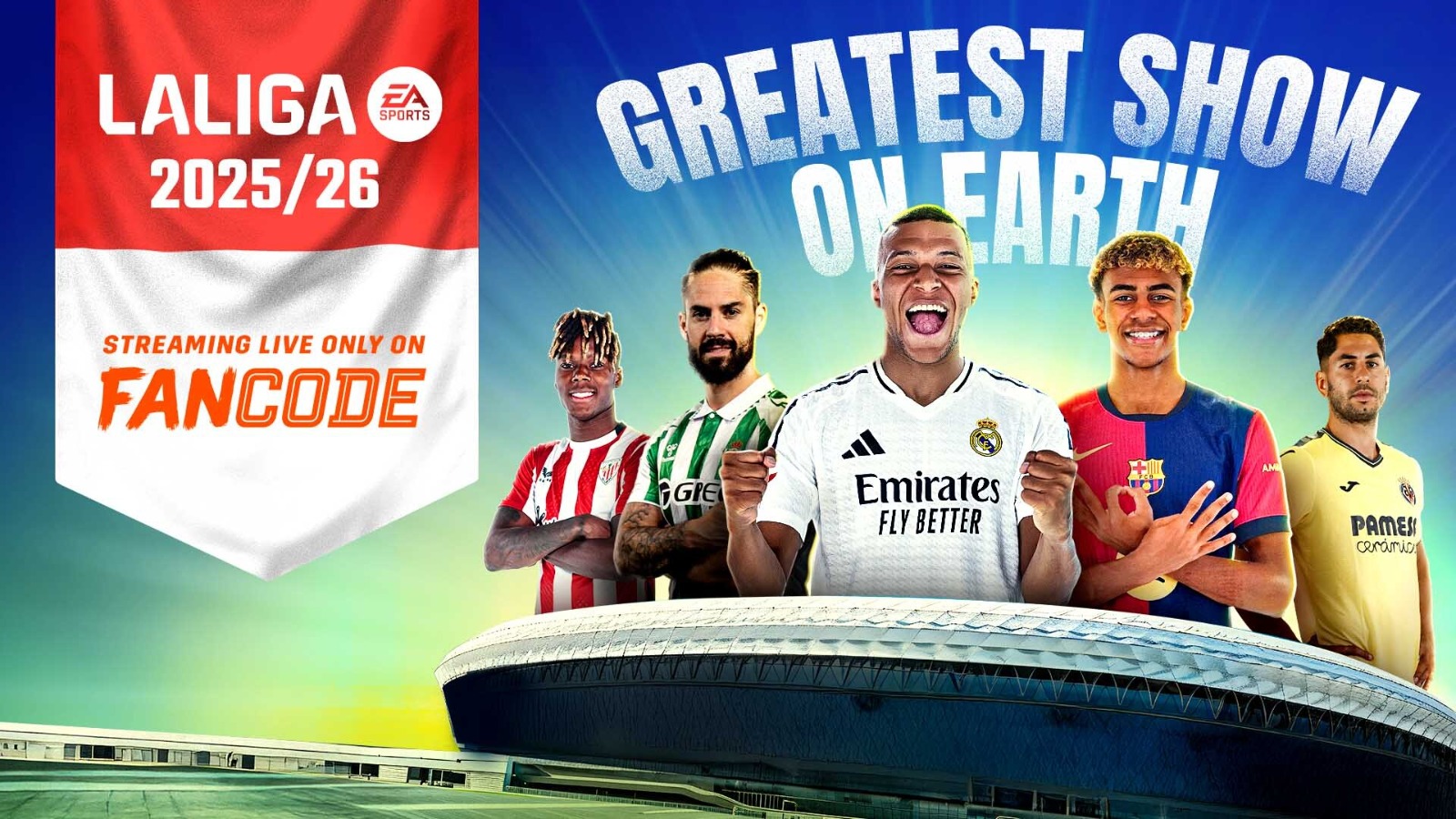 A new season of legends. LALIGA 2025-26! Live on FanCode