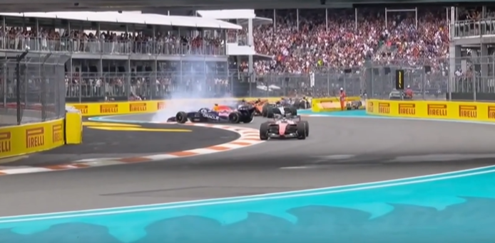 EARLY DRAMA! Verstappen spins off at lights out
