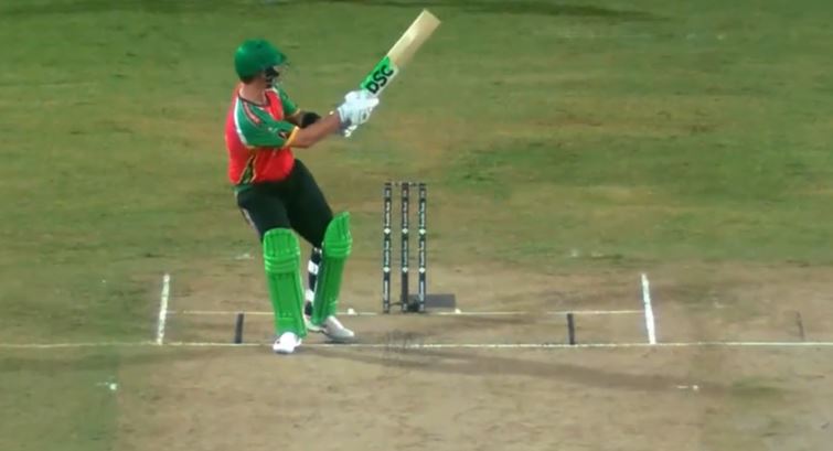 COURAGEOUS! McDermott lifted it over Fine Leg for six runs