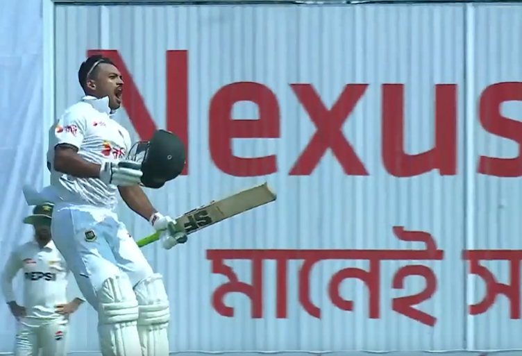 INCREDIBLE! Shanto slams his ninth Test ton in style