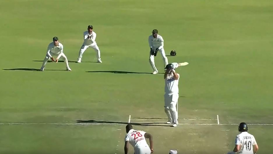 Boundary Brings It! Mitchell marked his 15th Test fifty
