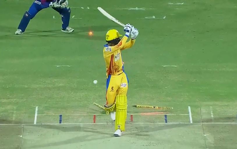 CRACKING DELIVERY! Natarajan blew Indrajith's stumps to bits