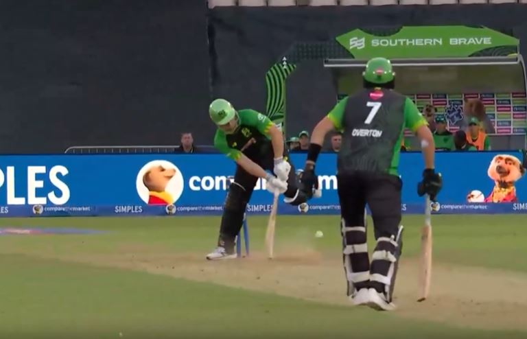 NUTMEGGED! Curran’s lethal yorker destroyed the leg stump