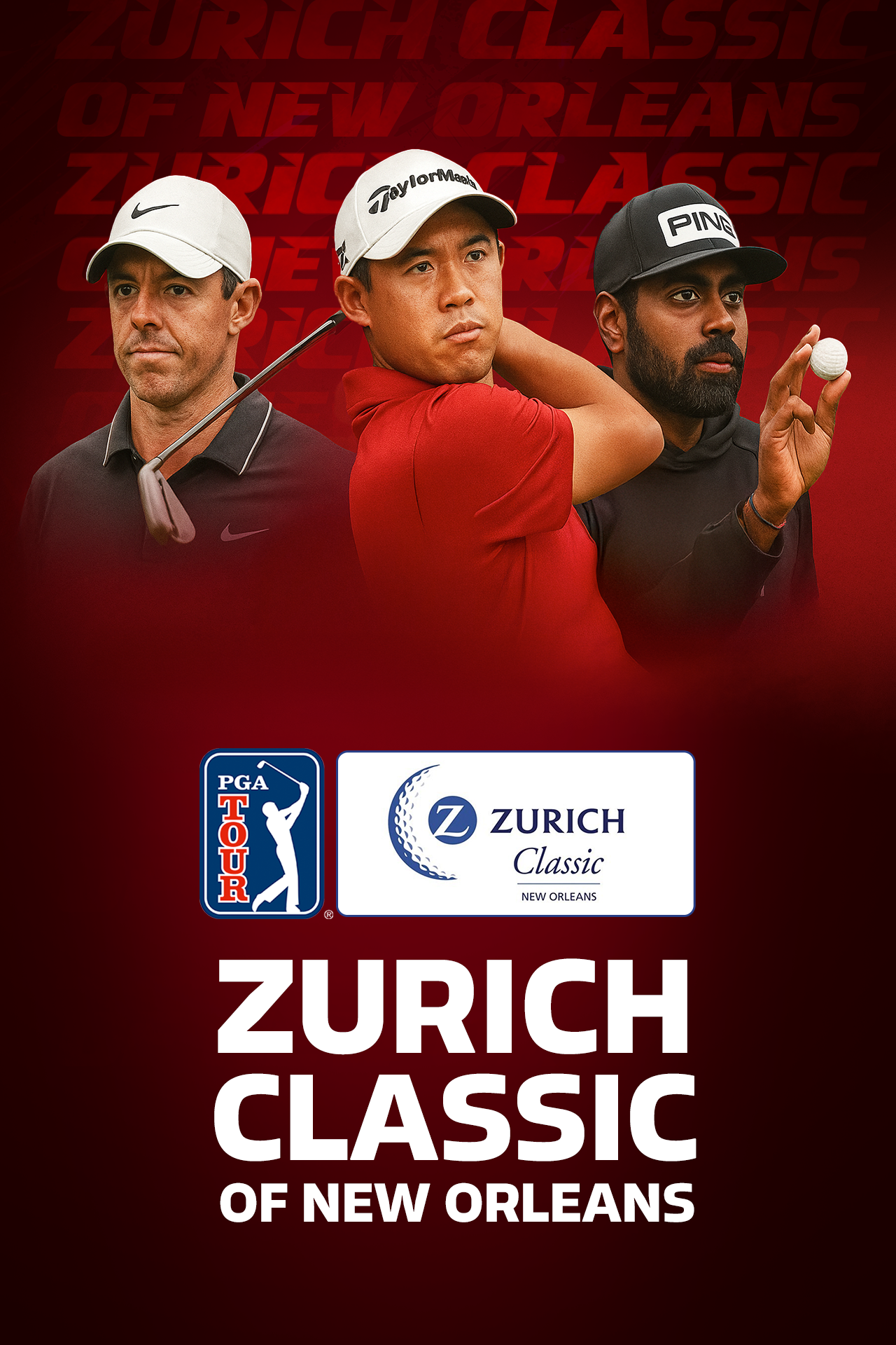 Zurich classic of new orleans golf vertical banner