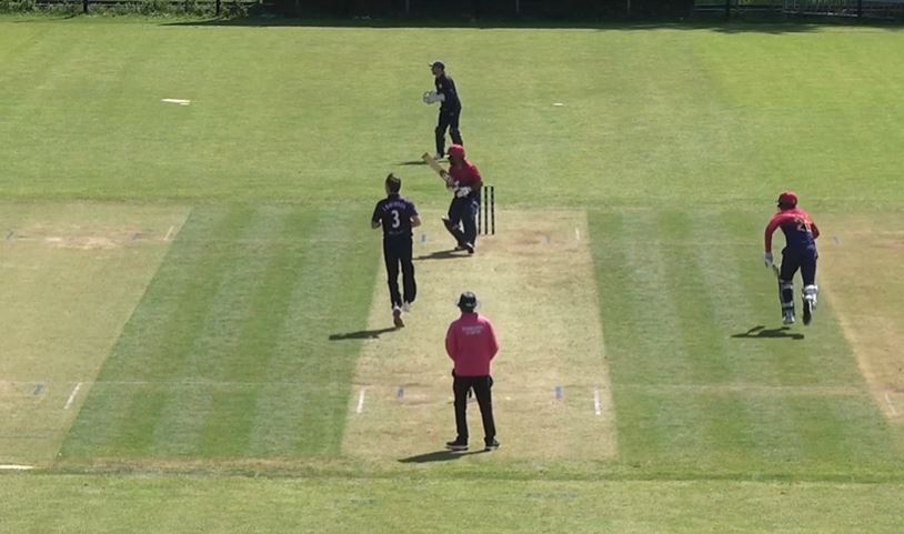 UAE skipper Rahul Chopra announced himself with a maiden ton