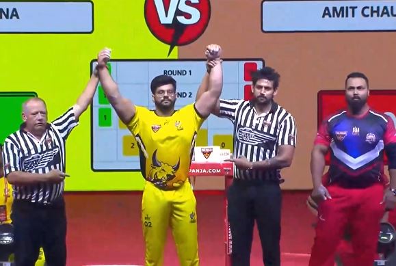 Kiraak Hyderabad vs Rohtak Rowdies | Aabhas Rana vs Amit Chaudhary (100kg) | English Highlights
