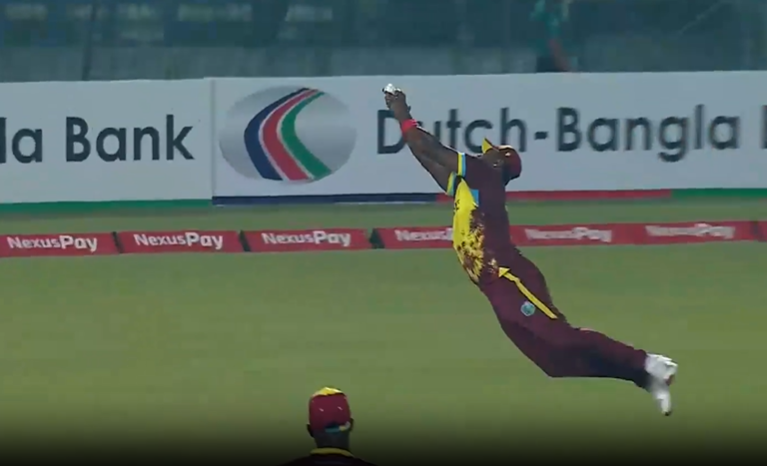 BLIMEY! Shepherd pulled off a gravity-defying stunner