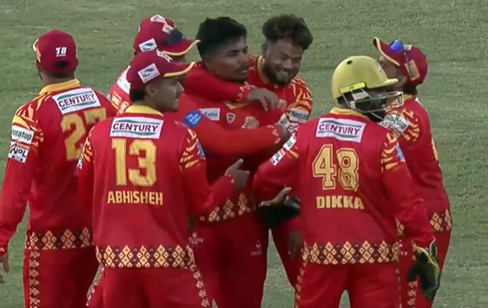 HAT-TRICK HERO! Rohit Paudel rules the roost