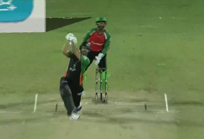 91 METRES! Rilee Rossouw lofted it into the orbit