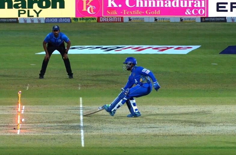 SNIPED! Jitendra Kumar dazzled the batter with a laser throw